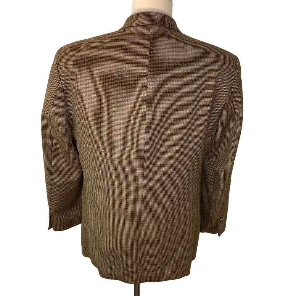 Vintage Ralph Lauren Pure New Wool Check Sportcoat Men 42R Brown Canada